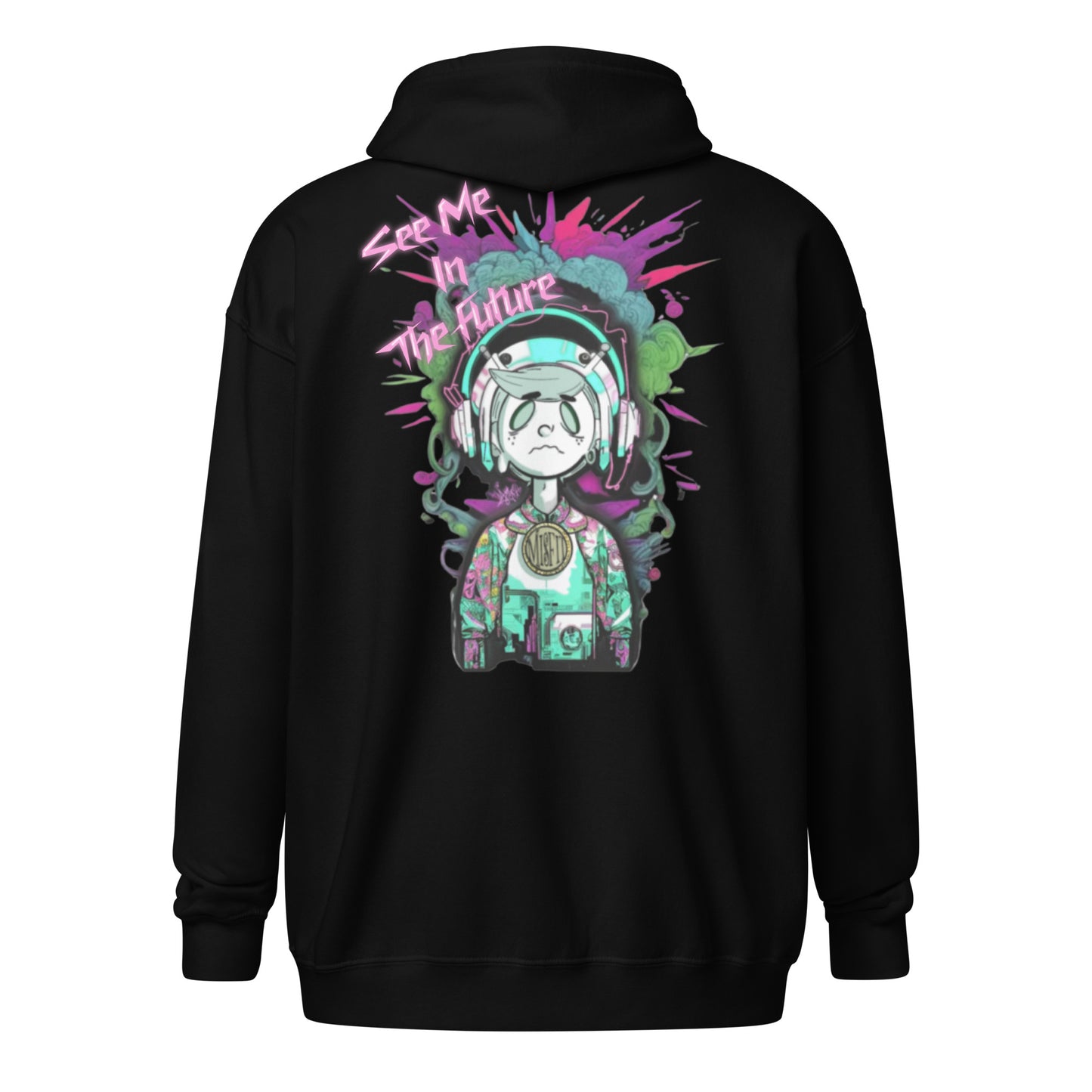 See me in the future heavy blend zip hoodie